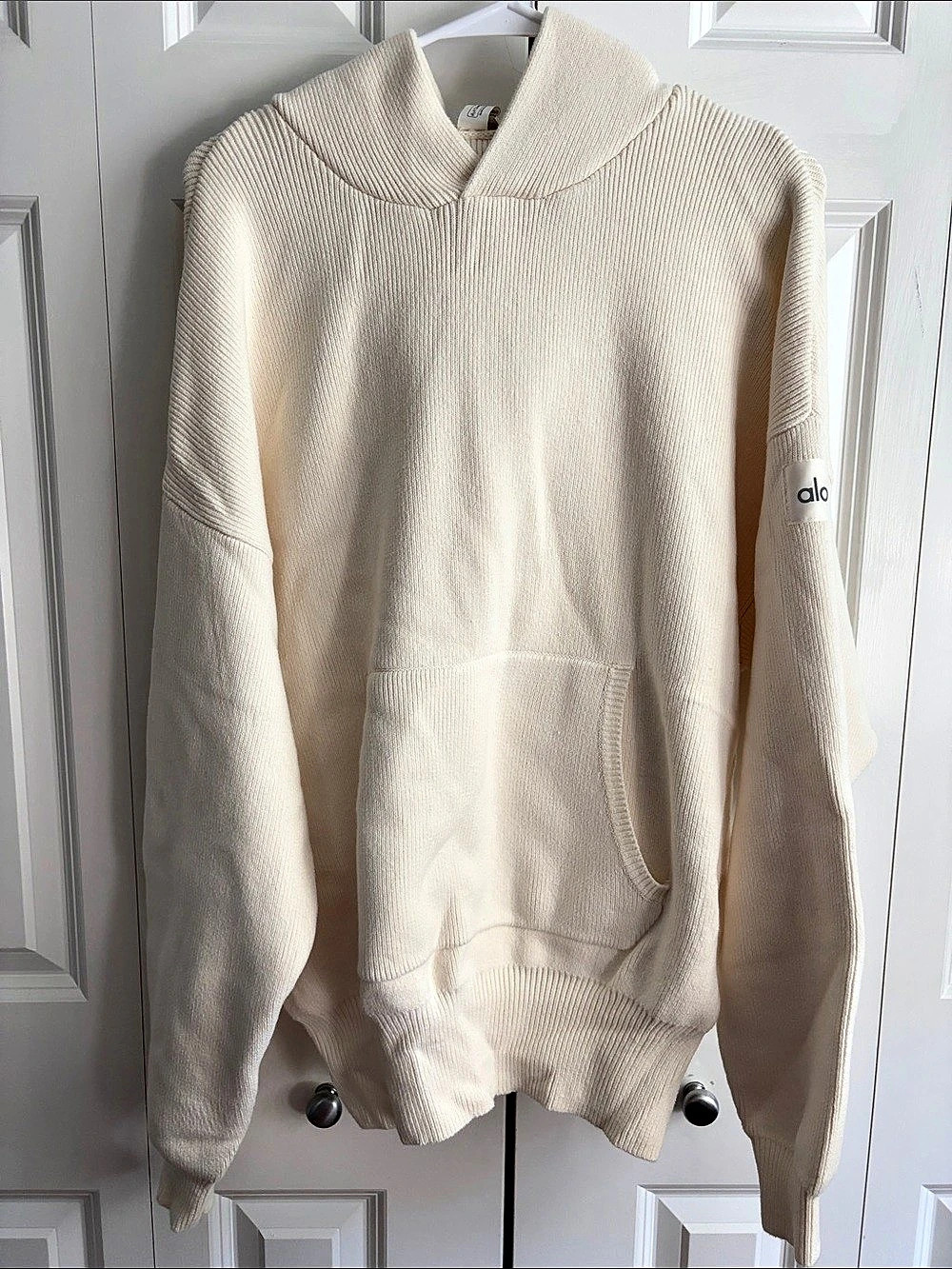 Alo Cream Heavy Warm Hoodie Size Small Like New - Picture 2 of 5